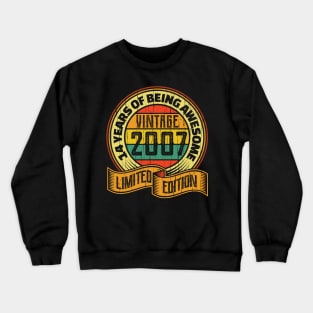 14 years of being awesome vintage 2007 Limited edition Crewneck Sweatshirt